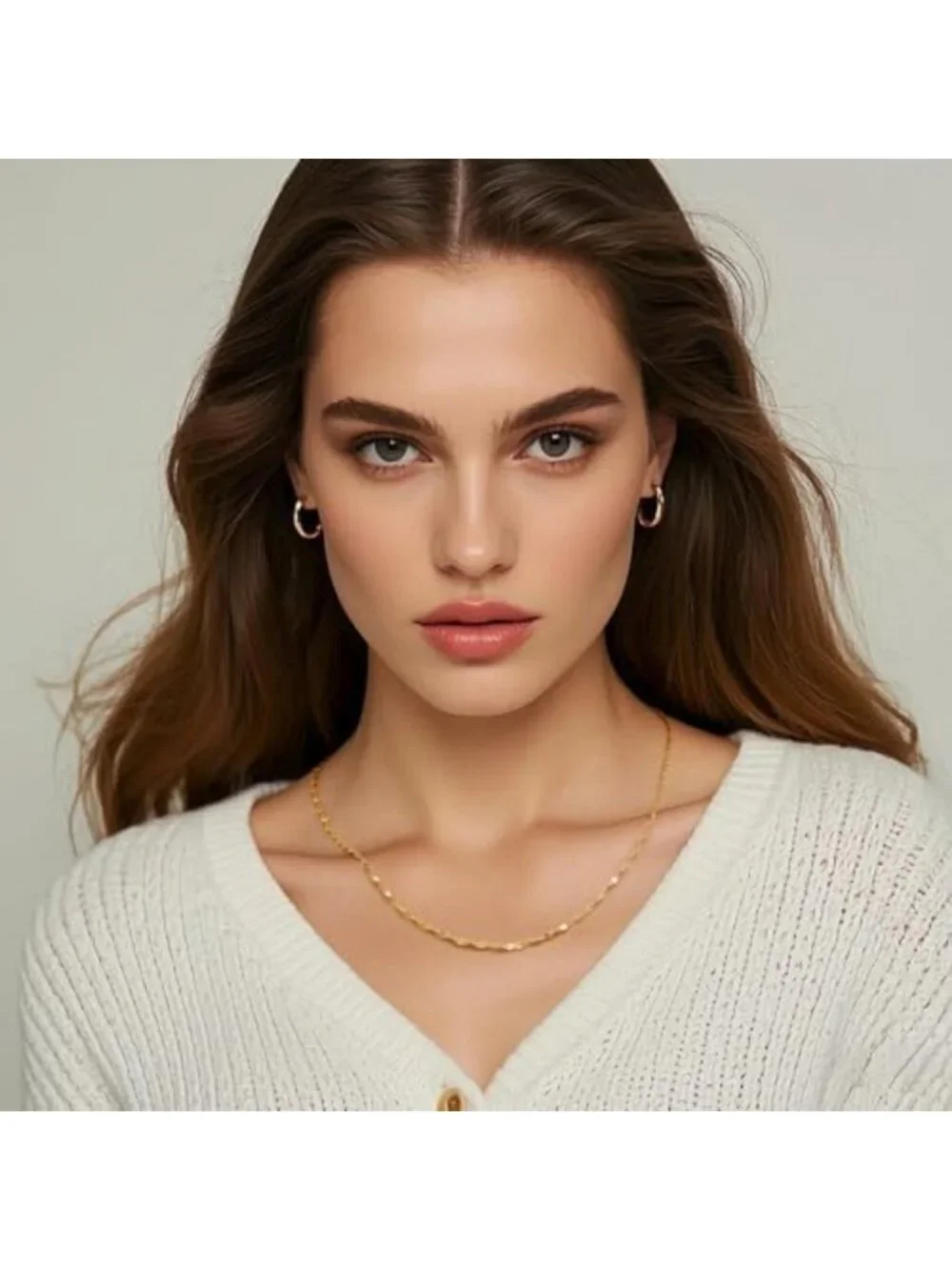 Elegant 14K Gold Thin Mirror Chain Necklace for Women - 2.1mm Dainty Jewelry